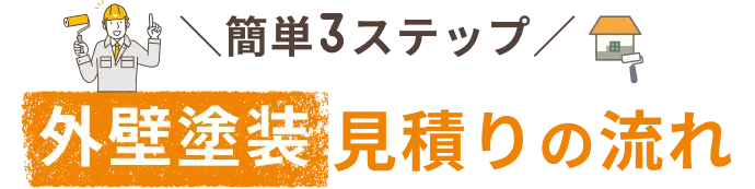 ＼簡単3ステップ／ 外壁塗装 見積りの流れ